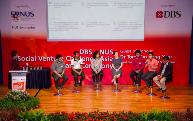 DBS-NUS Social Venture Challenge Asia 2014 Q&A Panel with project pitch