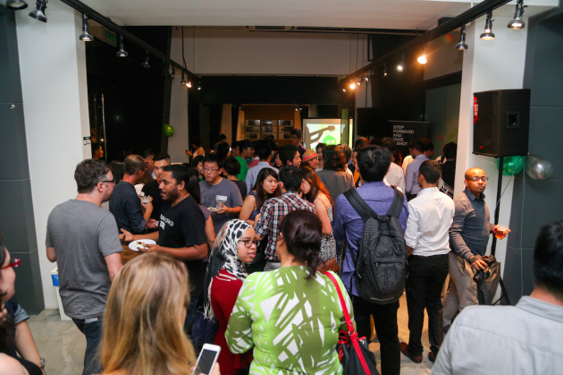 crowd stayed to mingle at Malaysia Peatix launch party